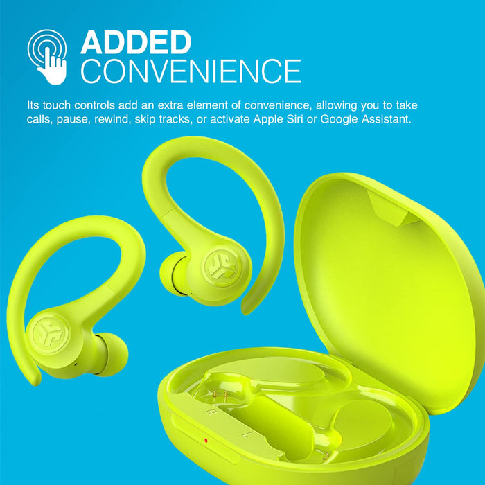 JLab Audio Go Air Sport True Wireless Stereo Earbuds Neon Yellow