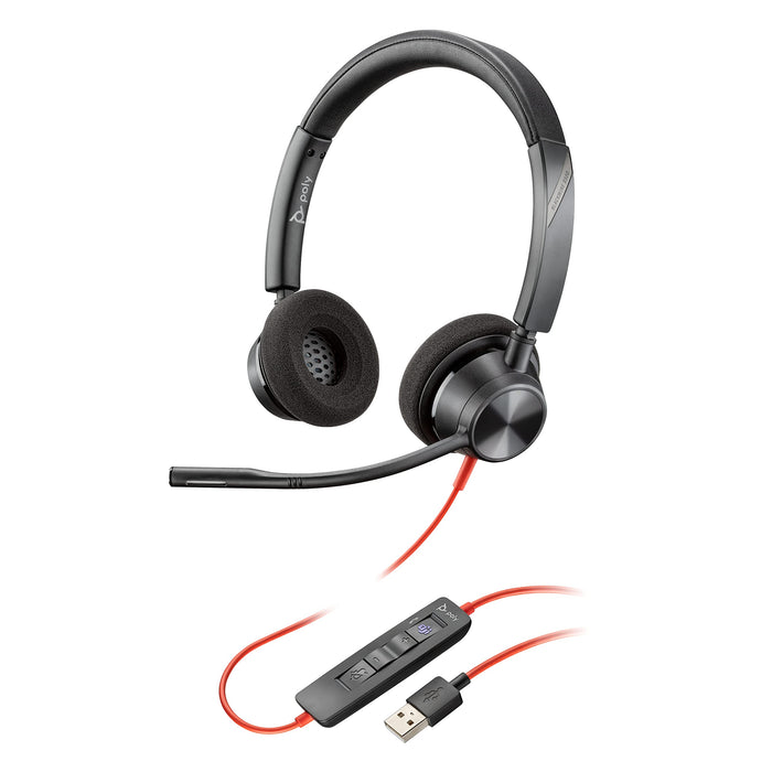 Poly Blackwire 3320 USB-A Wired Microsoft Teams Certified Headset