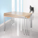 Dams International Rectangular Meeting Room Table with Oak Coloured MFC Top and Silver Frame Flexi 1,600 x 800 x 725 mm