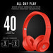 Beats Solo3 (PRODUCT)RED - Headphones with mic - on-ear - Bluetooth - wireless - 3.5 mm jack - noise isolating - citrus red - for iPad/iPhone/iPod/TV/Watch