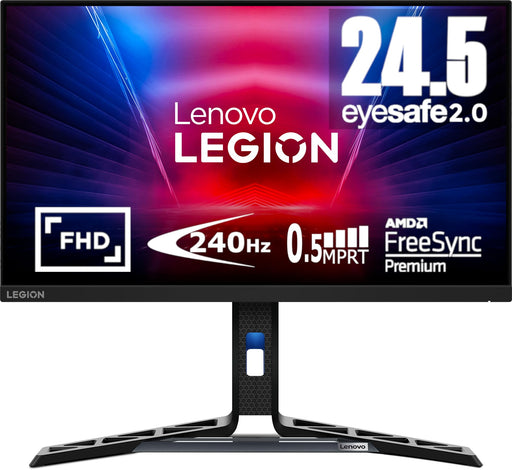 Lenovo Legion R25f-30 - LED monitor - gaming - 25" (24.5" viewable) - 1920 x 1080 Full HD (1080p) @ 240 Hz - VA - 380 cd/m² - 3000:1 - 0.5 ms - HDMI, DisplayPort - speakers - raven black