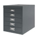 Bisley MultiDrawer Steel Desktop Drawers 5 Drawers No 279 x 380 x 325 mm Anthracite Grey