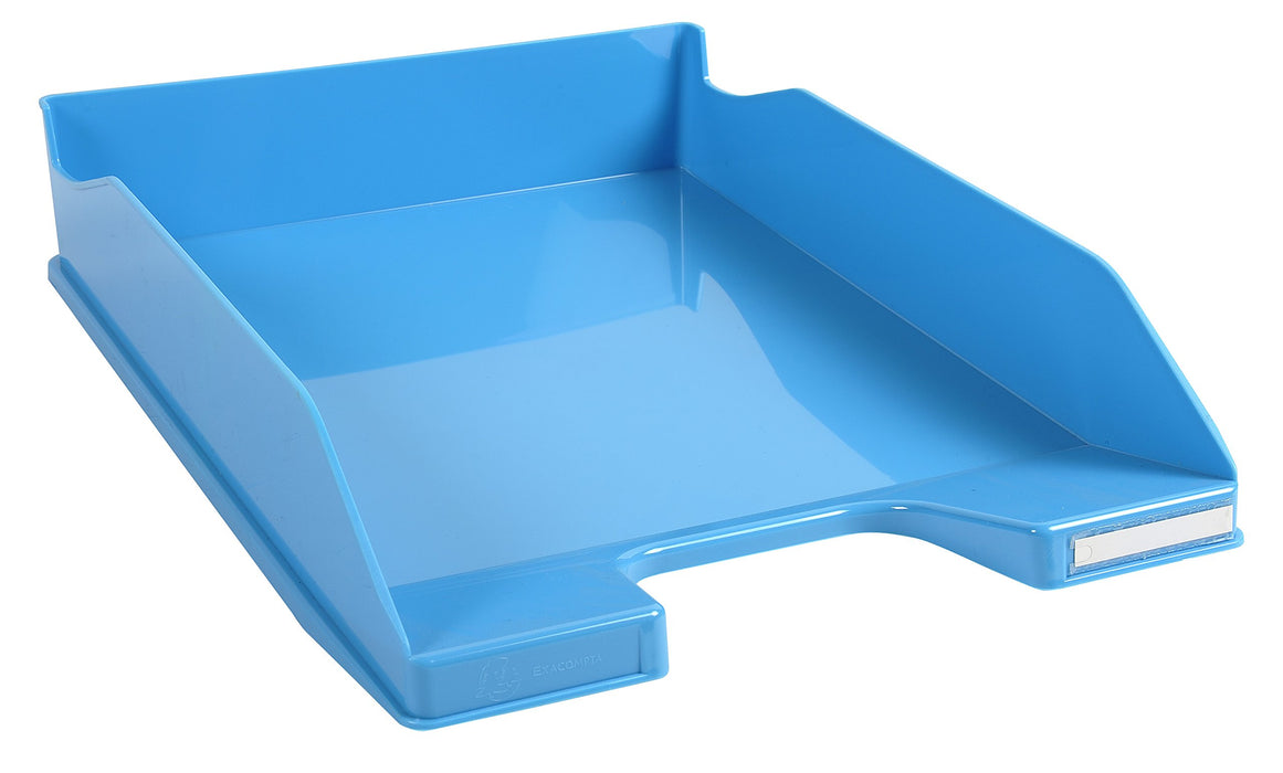 Exacompta Letter Tray Combo Midi Glossy Turquoise Pack of 6