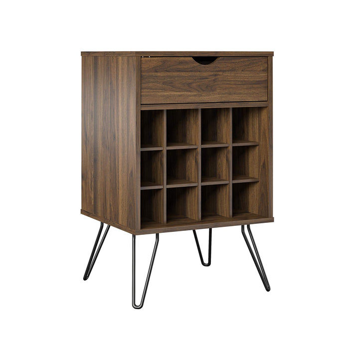 Novogratz Bar Cabinet 8374222COMNUK Walnut 515 (W) x 457 (D) x 809 (H) mm