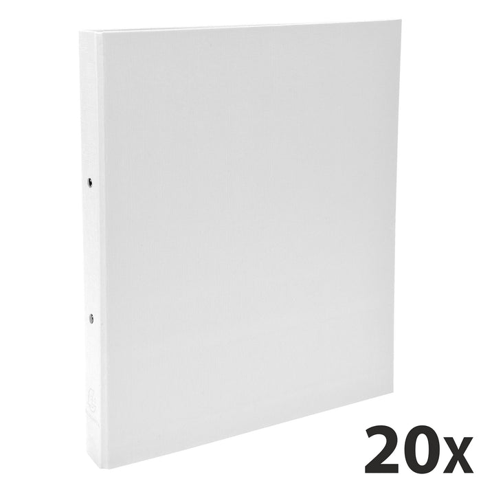 Exacompta Ring Binder 54378E Polypropylene A4 30 mm 2 ring White Pack of 20