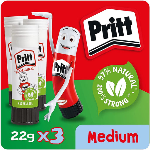 Pritt Glue Stick Stationery 22 g White 2760891 Pack of 3