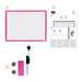 Nobo Small Wall Mountable Magnetic Whiteboard 2104177 Lacquered Steel Arched Frame 585 x 430 mm White, Pink