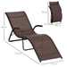 OutSunny Galvanized Lounge Chair Brown