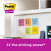 Post-it New York Collection Super Sticky Notes 76 x 76 mm Assorted Colours 6 Pads of 90 Sheets