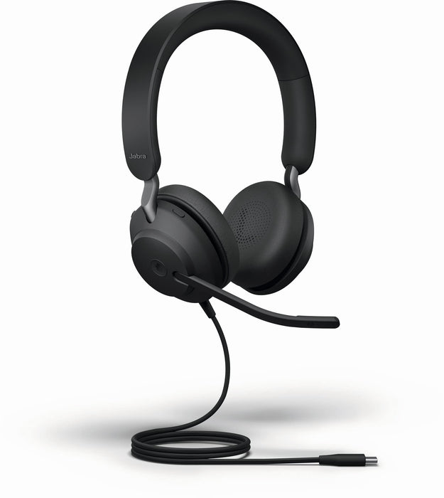 Jabra Evolve2 40 SE MS Stereo - Headset - on-ear - wired - USB-C - noise isolating - Certified for Microsoft Teams