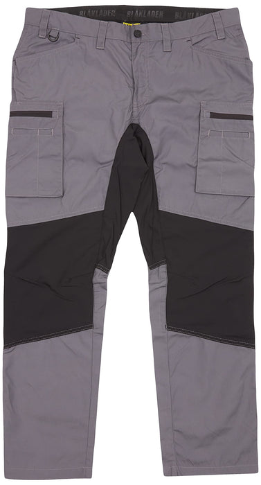 BLÅKLÄDER Trousers 14591845 Cotton, PL (Polyester) Mid Grey, Black Size 37S