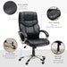 HOMCOM Office Chair Cream PU Leather 5550-3301