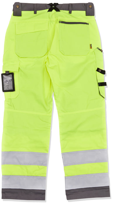 BLÅKLÄDER Trousers 15661811 Cotton, PL (Polyester) Yellow, Mid Grey Size 38R