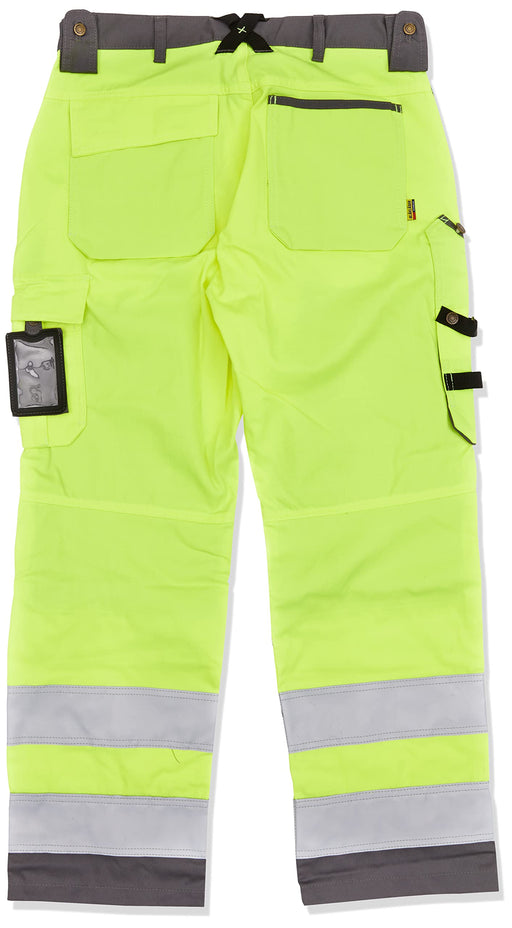 BLÅKLÄDER Trousers 15661811 Cotton, PL (Polyester) Yellow, Mid Grey Size 38R