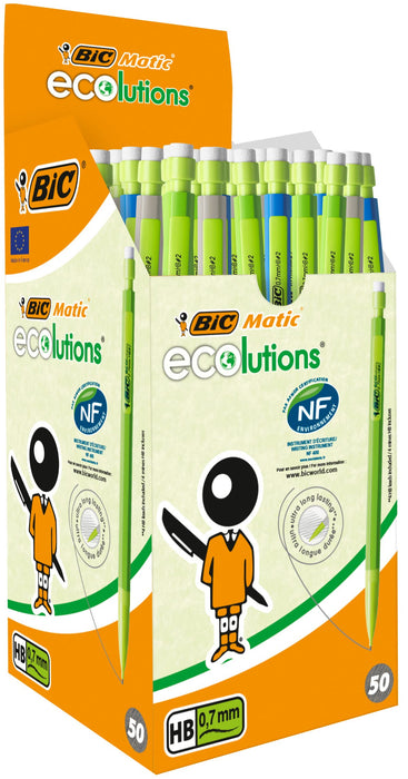 BIC Mechanical Pencil Matic Ecolutions HB 0.7 mm Black Pack of 50