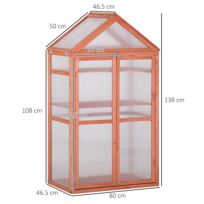 OutSunny Greenhouse Orange 80 x 47 x 138 cm