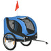 PawHut Pet Trailer Blue, Black 730 mm x 1300 mm x 900 mm