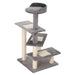 PawHut Cat Tree Beige, Grey 480 mm x 480 mm x 995 mm