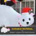 HOMCOM Christmas Polar Bear and Penguin Inflatable White 90 x 155 cm