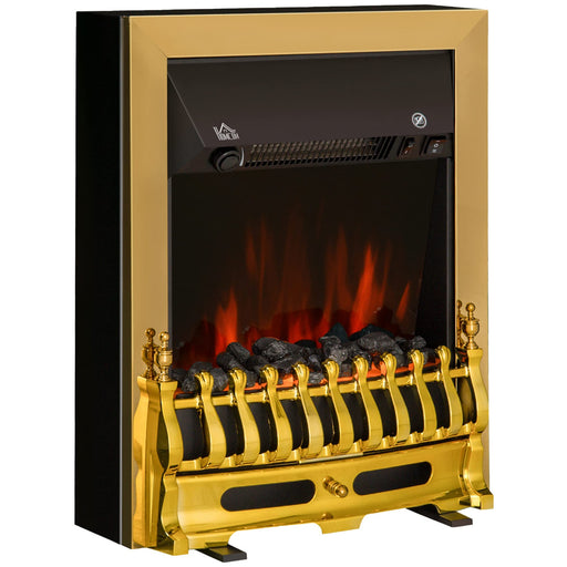 Homcom Modern Electric Fireplace Golden