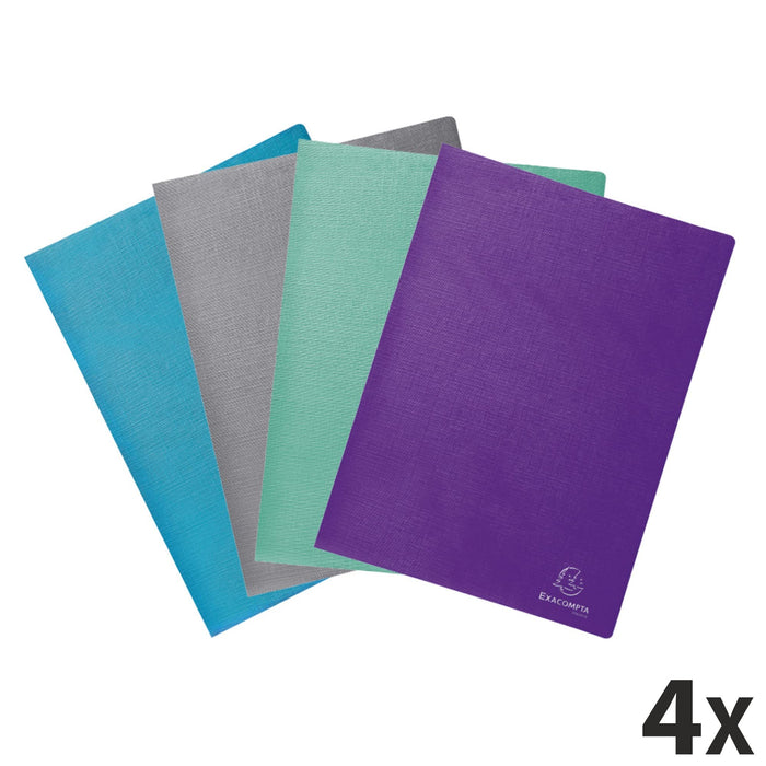 Exacompta Display Books A4 Assorted 240 x 330 mm Coated Card Pack of 4