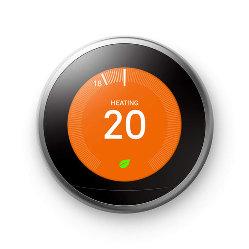 Nest Learning Thermostat 3rd generation - Thermostat - wireless - 802.11b/g/n, Bluetooth 4.0, 802.15.4 - stainless steel