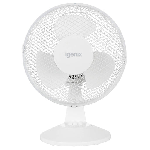 igenix Desk Fan FANPK07 Non Height Adjustable Main 25 W Plastic White 2 21.5 x 27.5 x 38 cm Pack of 3