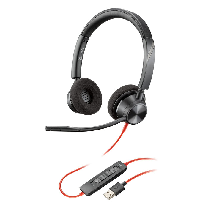 Poly Blackwire 3320 USB-A Wired Stereo Headset