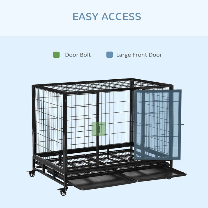 PawHut Dog Cage Black 760 mm x 1090 mm x 870 mm