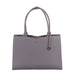 SOCHA Ladies Laptop Bag Straight Line Mud 15.6 Inch Synthetic Leather Light Grey 42 x 13 x 31.5 cm