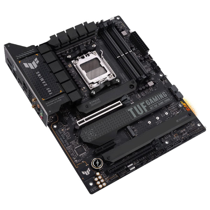 ASUS TUF GAMING X670E-PLUS WIFI - Motherboard - ATX - Socket AM5 - AMD X670 Chipset - USB 3.2 Gen 1, USB 3.2 Gen 2, USB-C Gen 2x2, USB-C 3.2 Gen2 - 2.5 Gigabit LAN, Wi-Fi 6, Bluetooth - onboard graphics (CPU required) - HD Audio (8-channel)