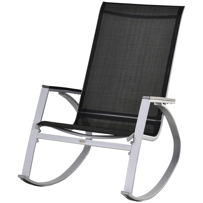 OutSunny Rocking Chair Black 600 x 930 mm