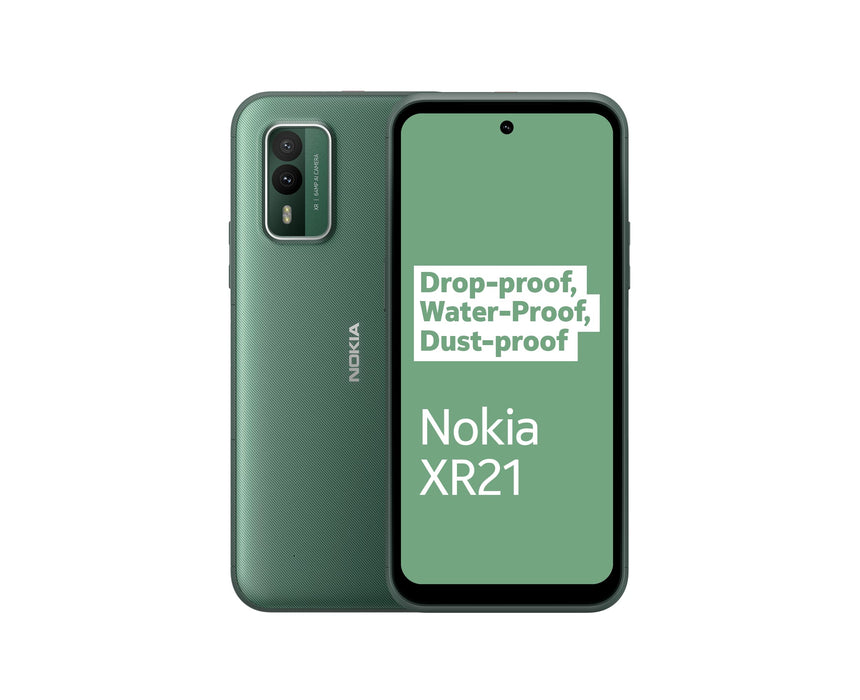 Nokia XR21 6.49 Inch 5G Dual SIM Qualcomm Snapdragon 695 6GB RAM 128GB Storage Android 12 Mobile Phone Green