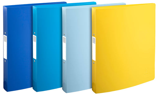 Exacompta Bee Blue Ring Binder 2 O-Ring 30mm Assorted Colours (Pack 4) - 54140E