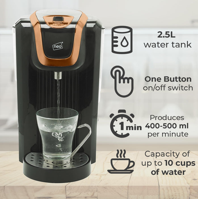 NEO Hot Water Machine NEO-INSTANTB-ROSE Plastic Black, Copper