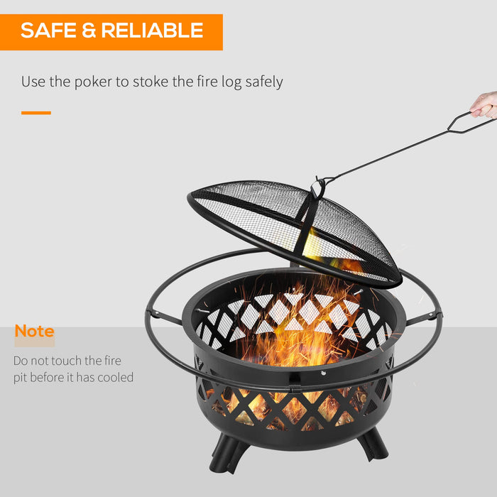 OutSunny Firepit 842-227 Steel