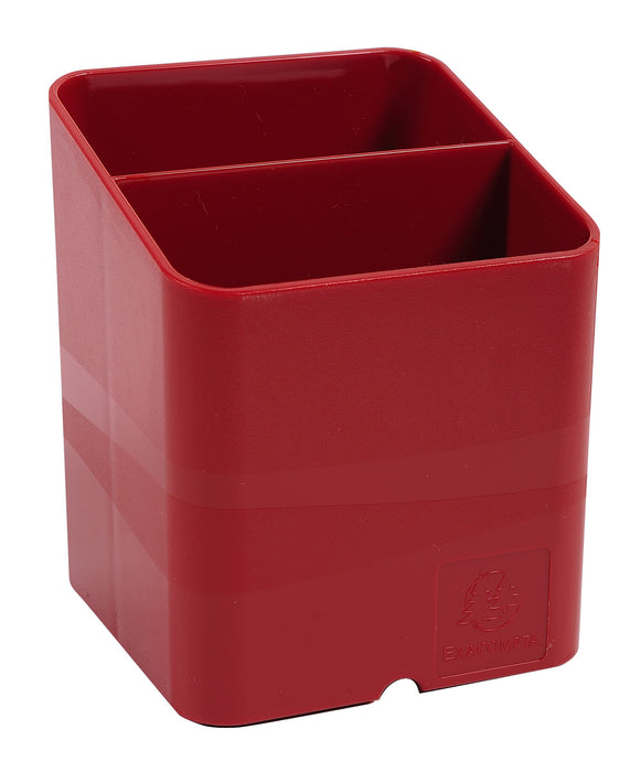 Exacompta Pen Pot 67718D Classic Polysterene 93 x 74 x 74 mm Red Pack of 10