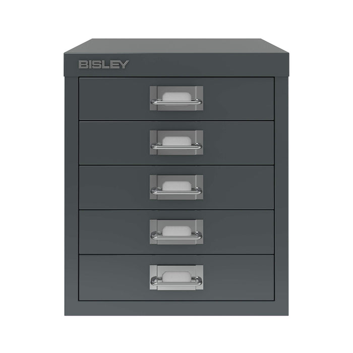 Bisley MultiDrawer Steel Desktop Drawers 5 Drawers No 279 x 380 x 325 mm Anthracite Grey