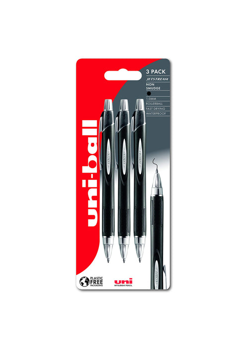 Uni-ball Jetstream SXN-210 Rollerball Pen 1 mm Black Pack of 3