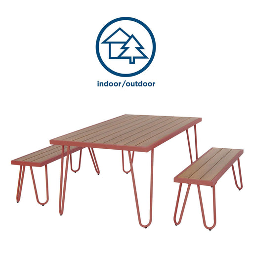 Novogratz Outdoor Dining Red 88192RNOEUK 1,524 (W) x 889 (D) x 711.2 (H) mm