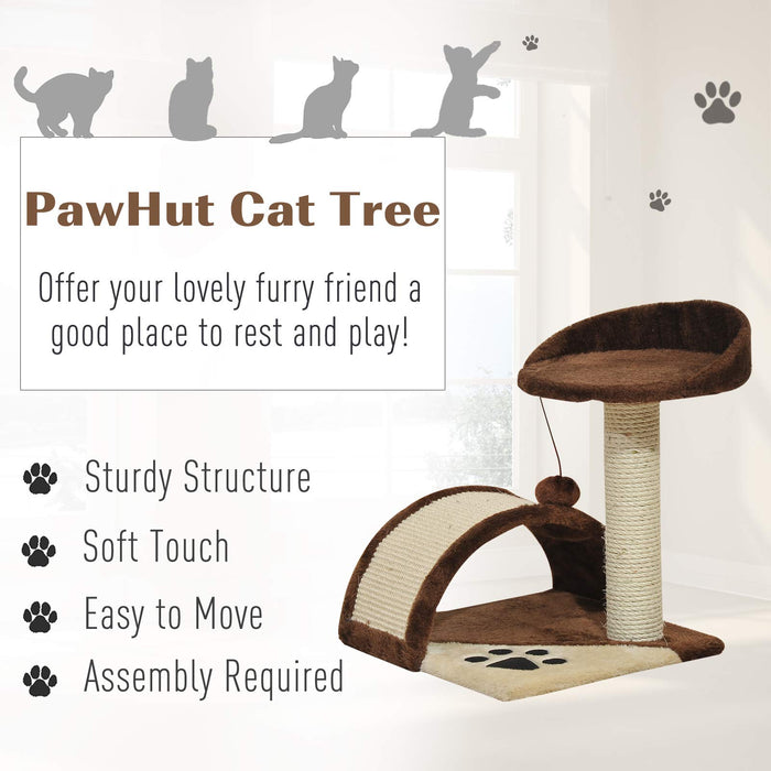 PawHut Cat Tree Brown 360 mm x 360 mm x 440 mm