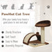 PawHut Cat Tree Brown 360 mm x 360 mm x 440 mm