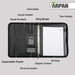 Arpan A4 4 ring Black Conference Folder with soft padded cover and calculator