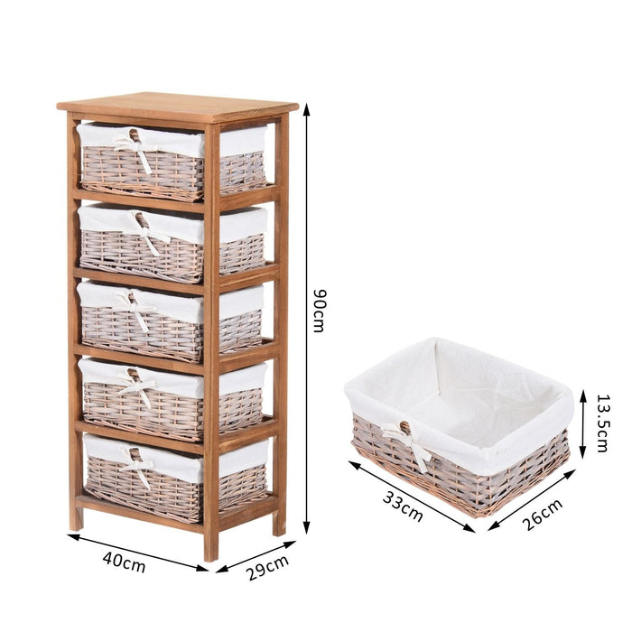 HOMCOM Storage Shelf 3-Tier