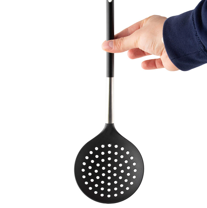 MasterChef Utensil Set incl. Slotted Turner, Ladle, Spoon, Skimmer, Potato Masher & Whisk Black