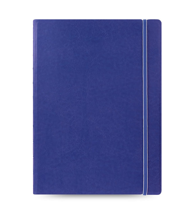 Filofax Notebook 115024 A4 Ruled Twin Wire Faux-leather Soft Cover Blue 56 Pages