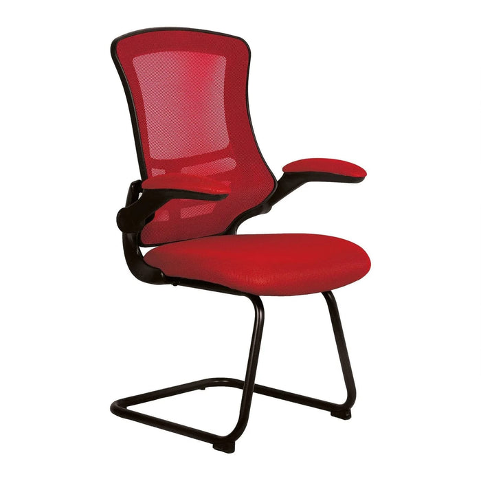 Nautilus Designs Cantilever Chair Bcm/L1302V/Rd Non Height Adjustable Red Black