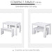 HOMCOM Dining Set For Small Spaces White