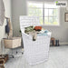 ARPAN Laundry Basket Wicker CL-11-001L White 53 x 54 cm