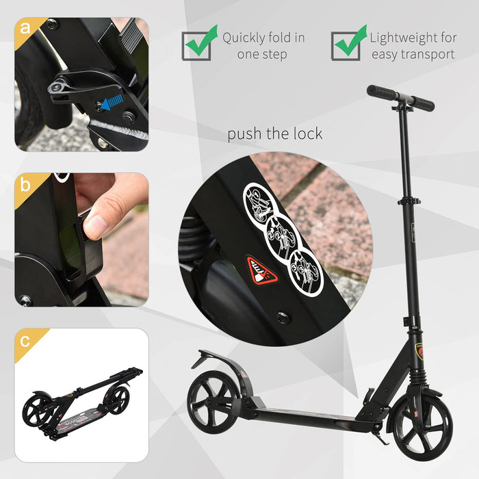 HOMCOM Foldable Scooter AA1-060BK Black